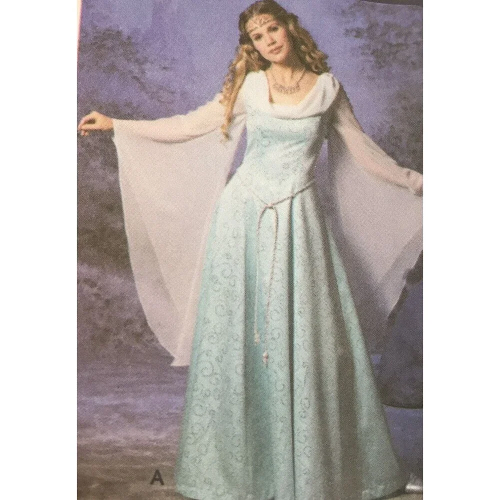 Simplicity 9891 Pattern Renaissance Medieval Maiden Dress Costume  Sz 6 8 10 12